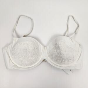 L*Space Marley Bikini Top in Cream Size Small Underwires Padded Cups NWT
